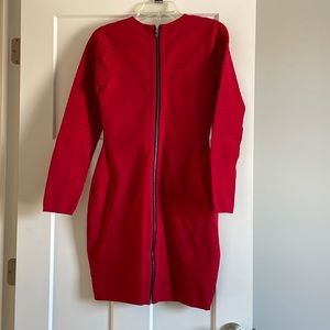 Betsy Johnson Red Zip back dress